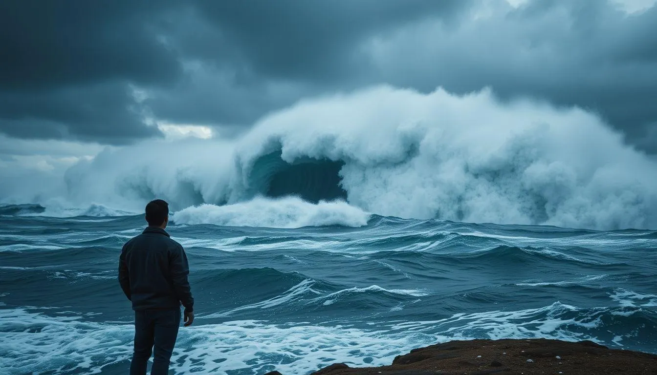 Pengertian dan Makna Dasar Mimpi Tsunami (c) Ilustrasi AI