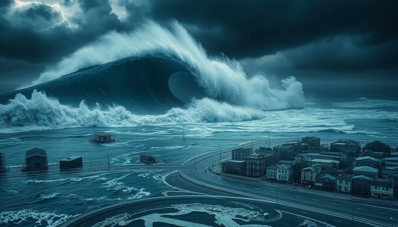 Pengertian dan Simbolisme Mimpi Tsunami dan Banjir (c) Ilustrasi AI