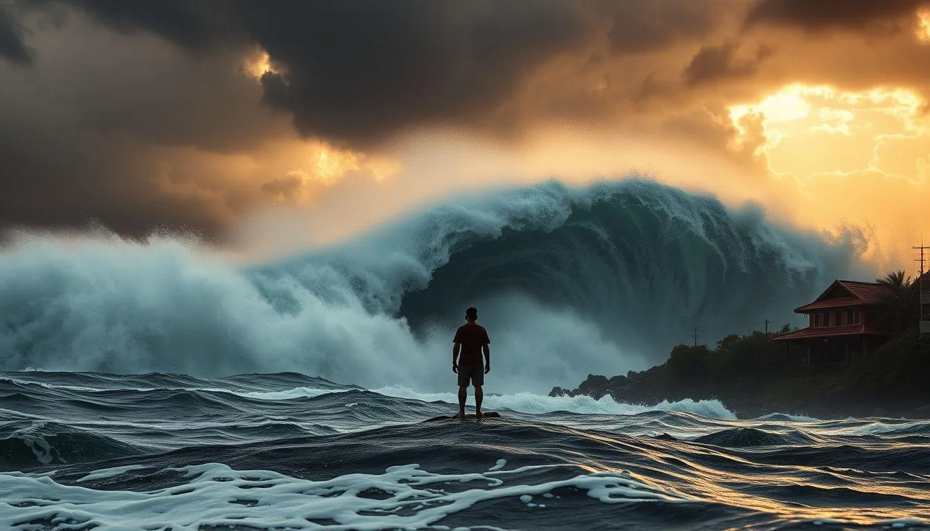 Tafsir Mimpi Tsunami Tapi Selamat Menurut Primbon Jawa (c) Ilustrasi AI