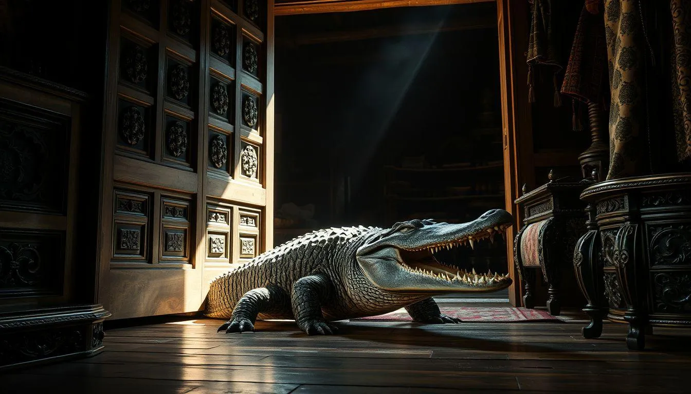 Makna Mimpi Buaya Masuk Rumah Menurut Primbon Jawa (c) Ilustrasi AI