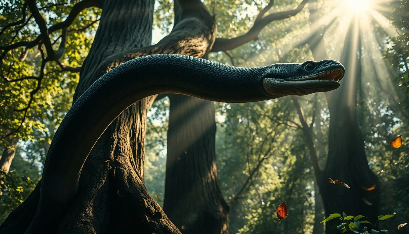 Tafsir Mimpi Ular Jatuh dari Pohon Menurut Islam (c) Ilustrasi AI