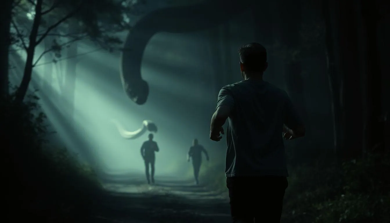 Interpretasi Psikologis Mimpi Dikejar Ular (c) Ilustrasi AI