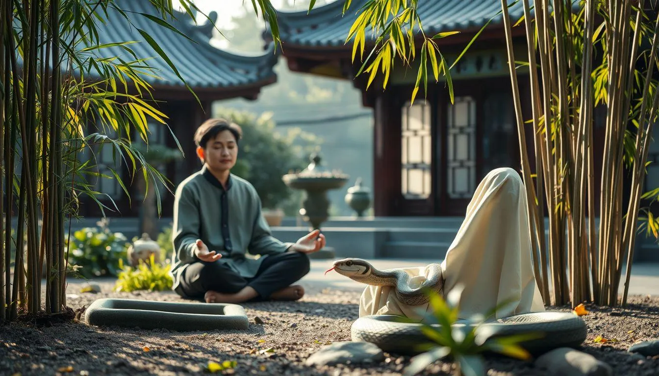 Interpretasi Mimpi Ular dalam Konteks Situasi (c) Ilustrasi AI