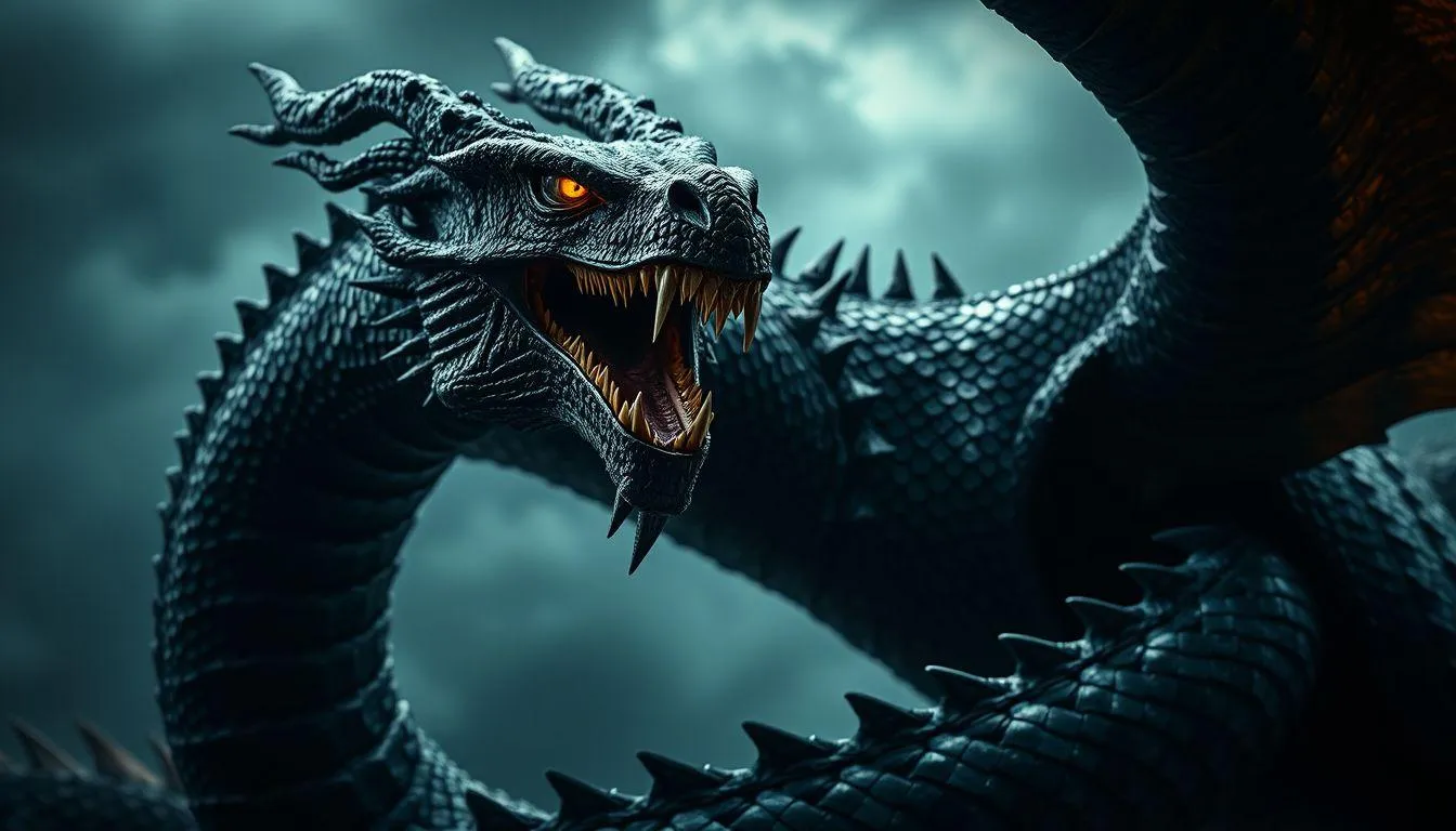 Interpretasi Mimpi Ular Naga yang Menyerang (c) Ilustrasi AI