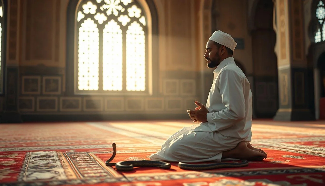 Pandangan Islam Tentang Mimpi Ular Pendek (c) Ilustrasi AI