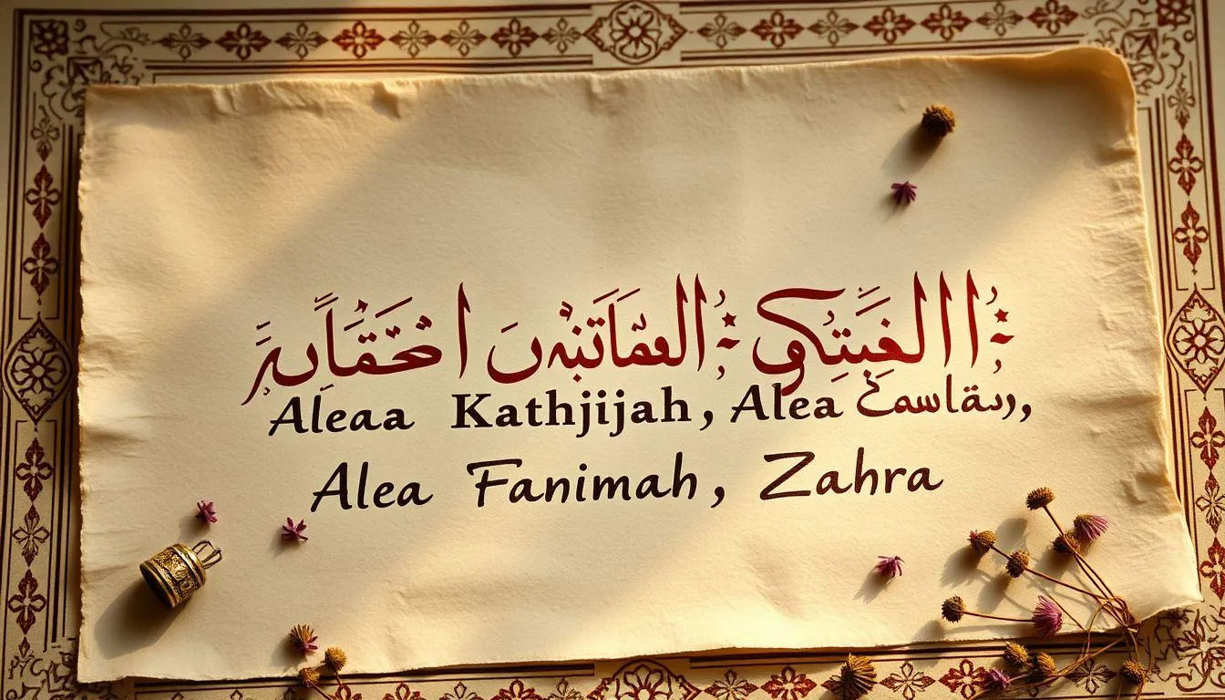 Rangkaian Nama Islami dengan Alea (c) Ilustrasi AI