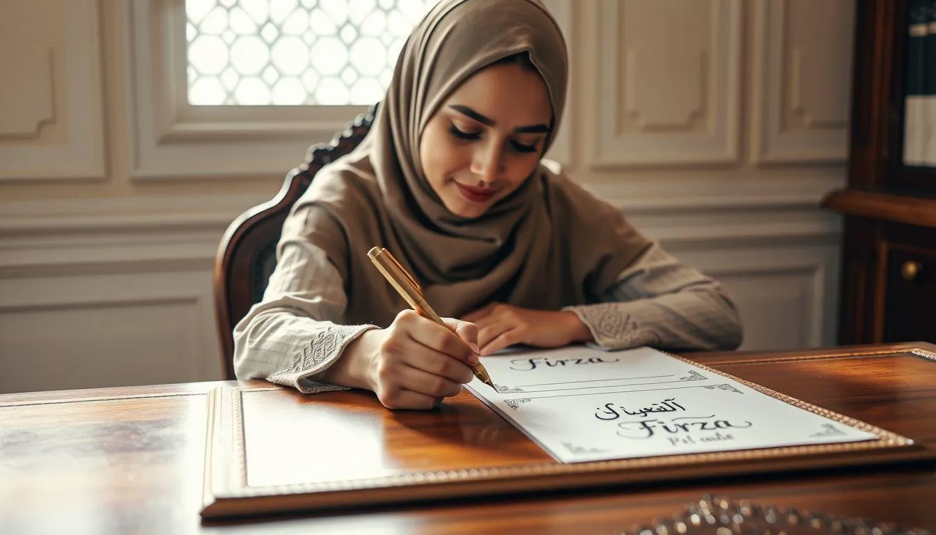 Variasi dan Kombinasi Nama Firza (c) Ilustrasi AI