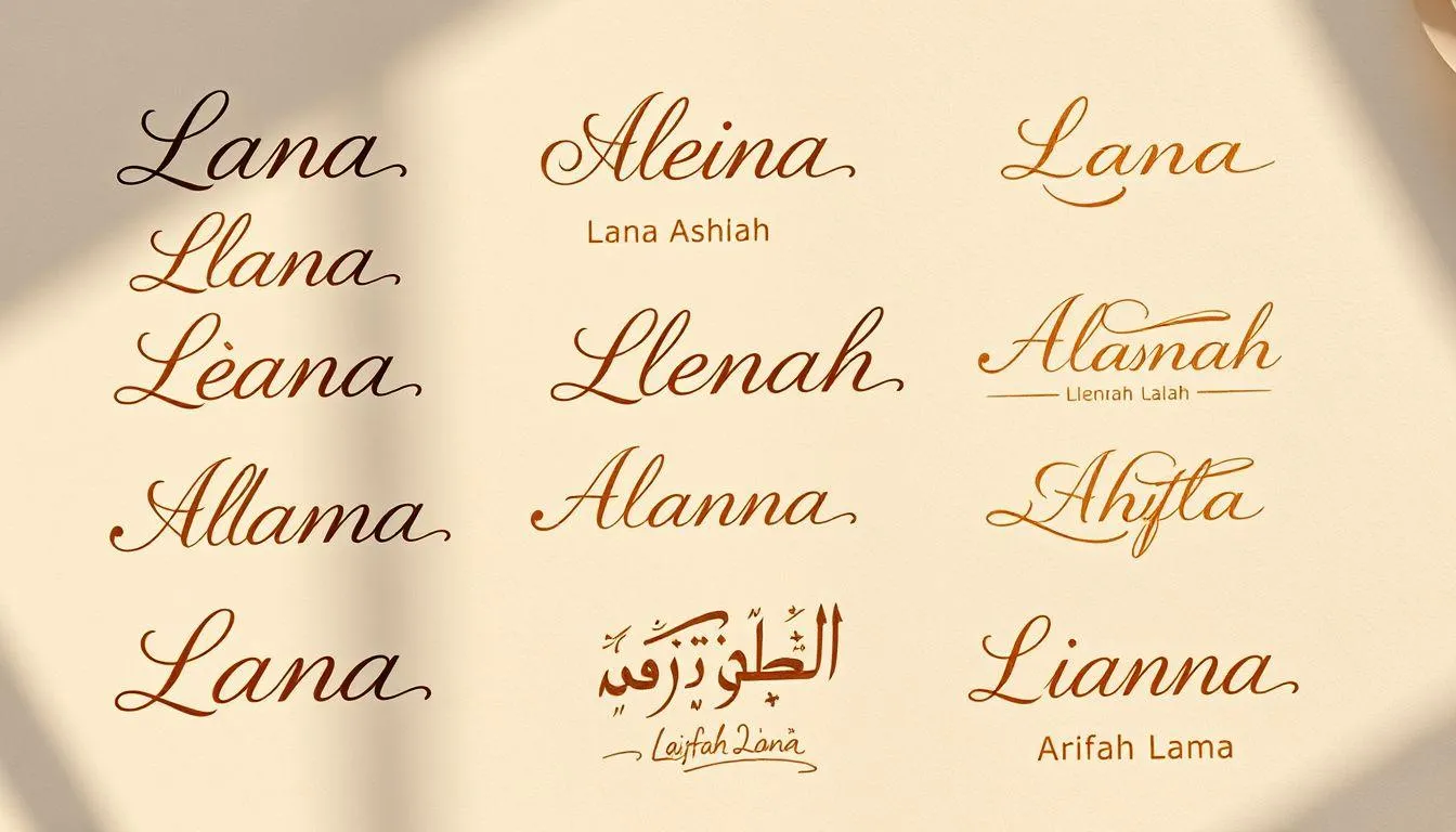 Variasi dan Kombinasi Nama Lana (c) Ilustrasi AI