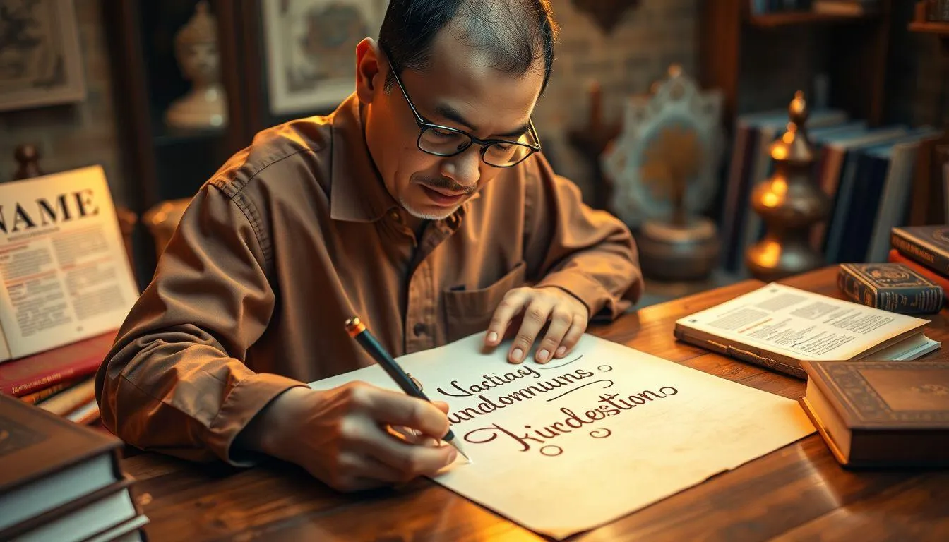 Rangkaian Nama dengan Virendra (c) Ilustrasi AI