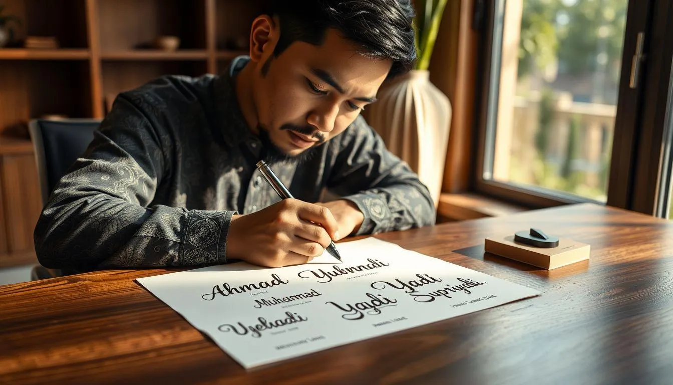 Variasi dan Kombinasi Nama Yadi (c) Ilustrasi AI