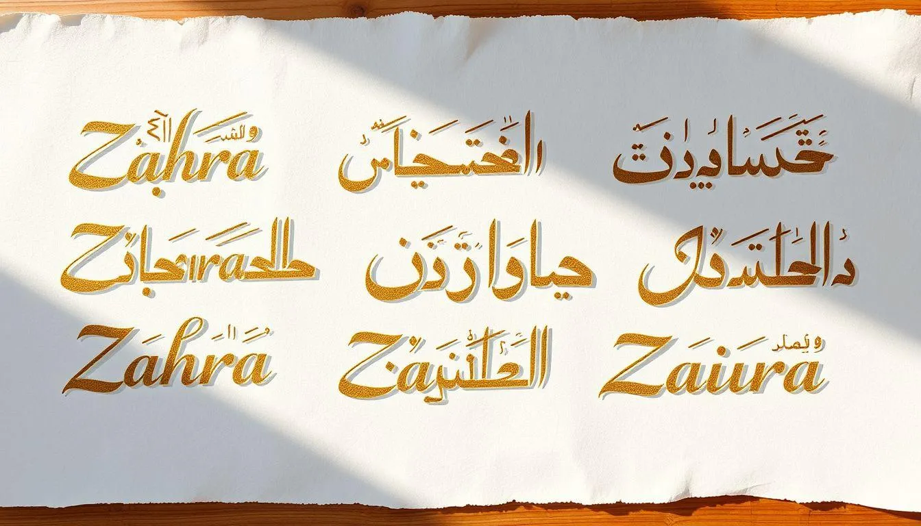 Variasi dan Rangkaian Nama Zahra