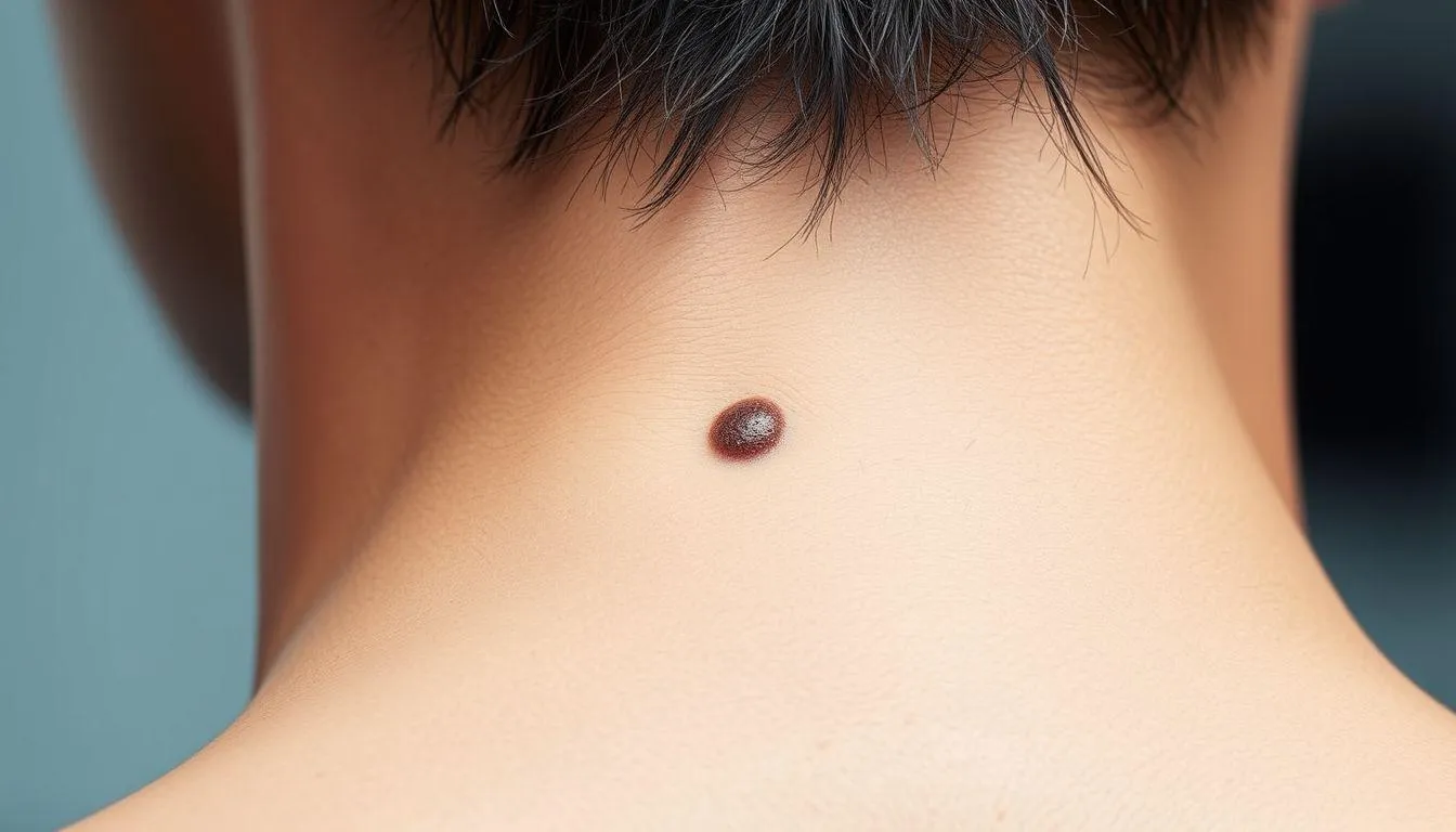 Pengertian dan Karakteristik Tahi Lalat di Tengkuk Tengah (c) Ilustrasi AI