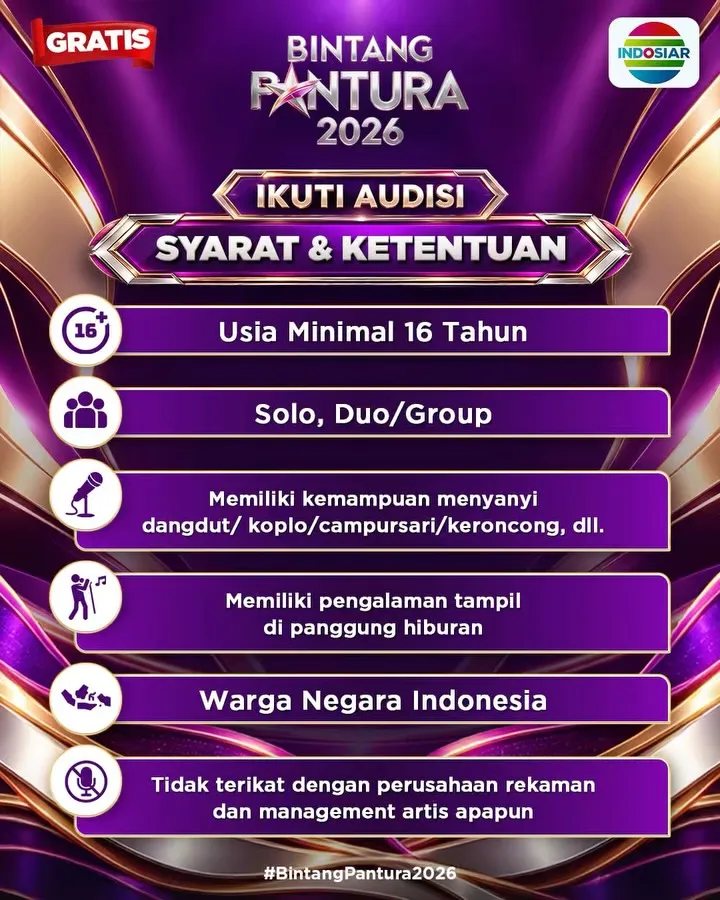 Audisi BINTANG PANTURA 2026 (credit: Indosiar)