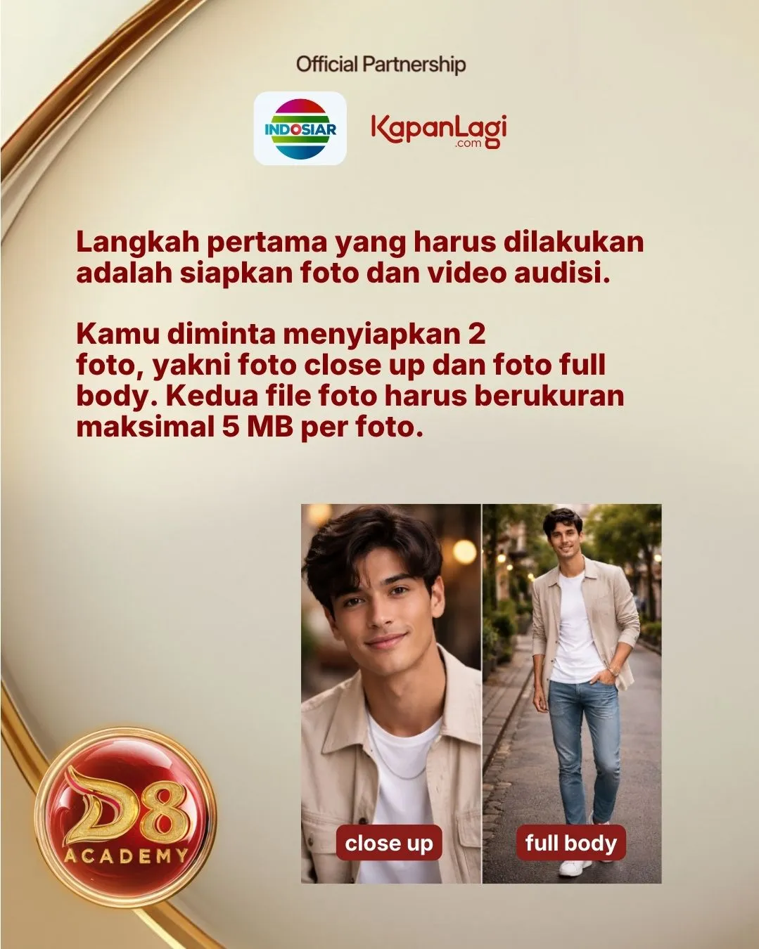 File yang harus disiapkan saat ikut audisi DA8 (credit: KapanLagi/Indosiar)