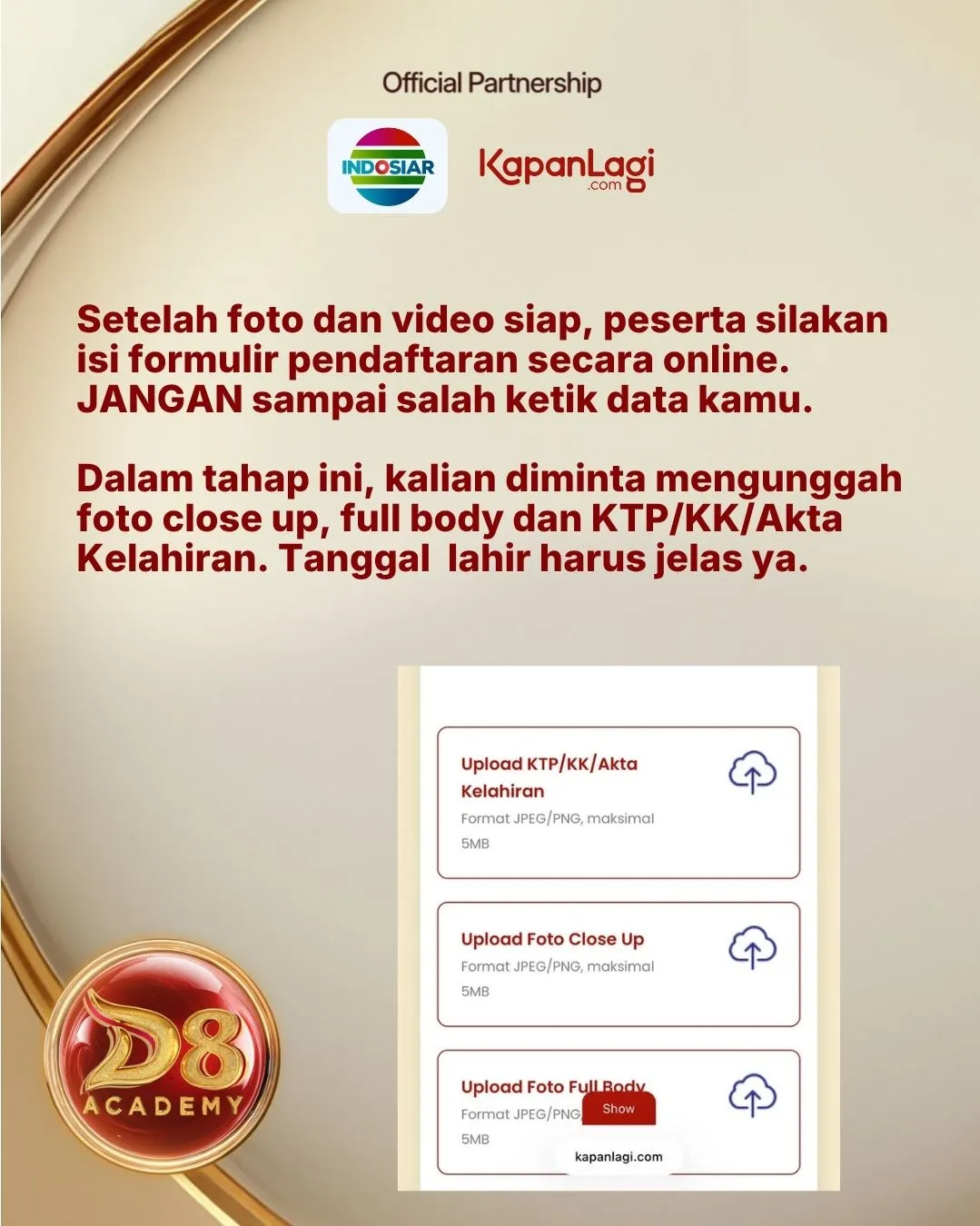 Dokumen pribadi harus jelas (credit: KapanLagi/Indosiar)