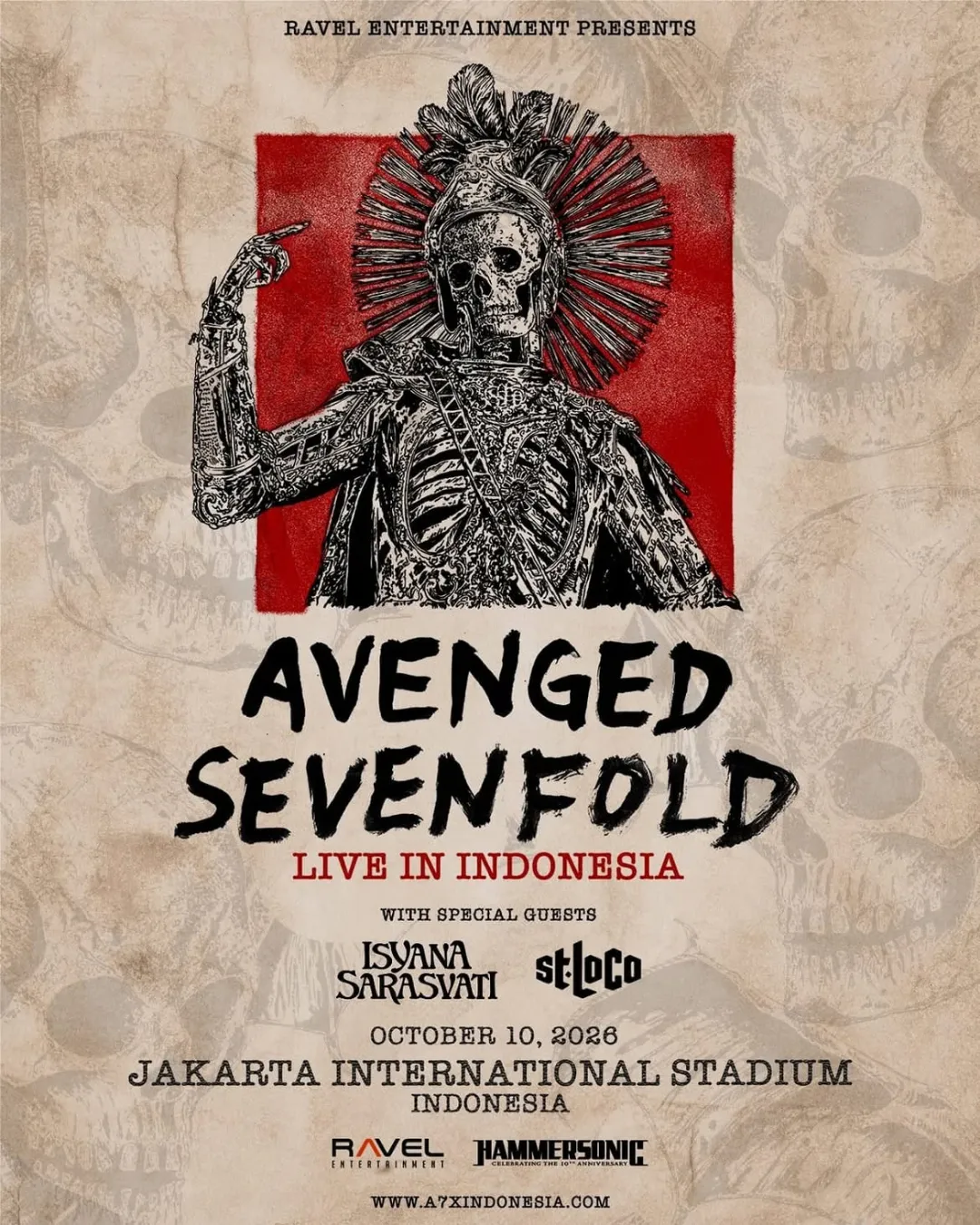 Avenged Sevenfold siap guncang Jakarta 10 Oktober 2026 (instagram.com/avengedsevenfold)
