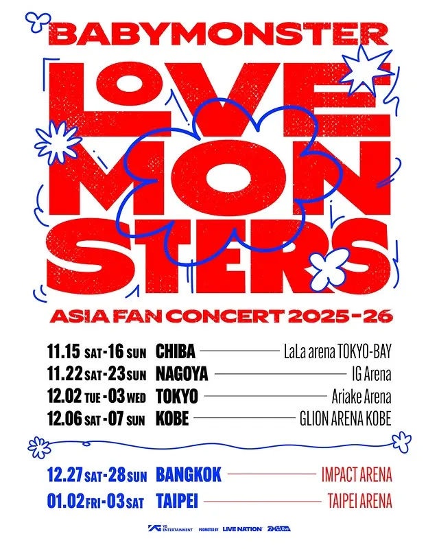 BABYMONSTER "LOVE MONSTERS" ASIA FAN CONCERT 2025-26 (credit: instagram/babymonster_ygofficial)