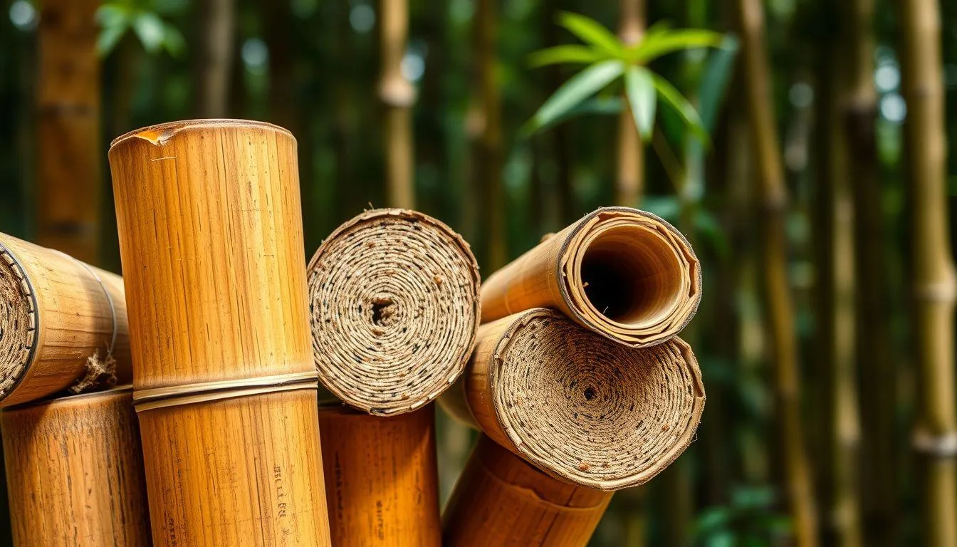 Karakteristik Ruas dan Panjang Bambu (c) Ilustrasi AI