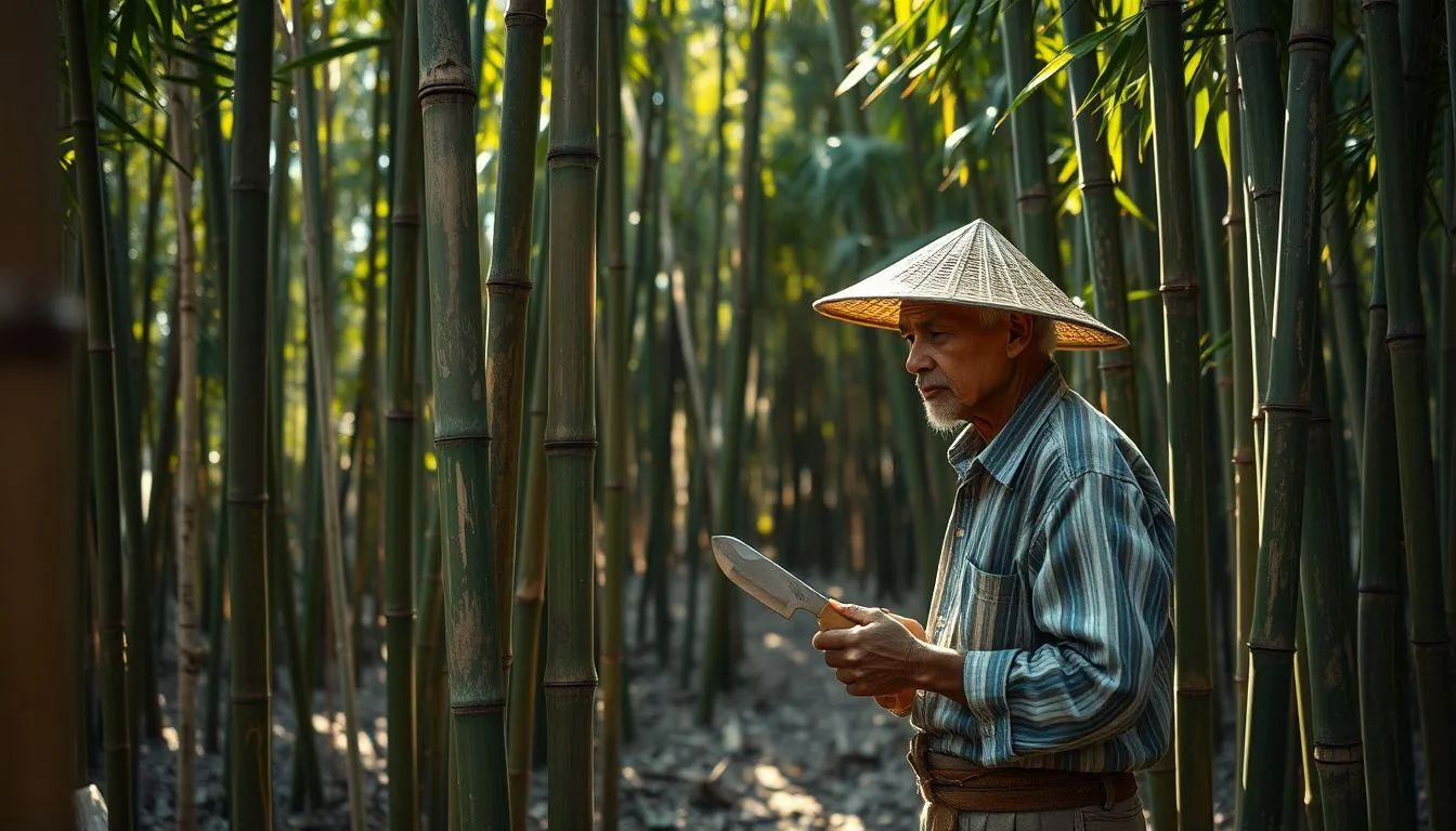 Waktu dan Cara Pemanenan Bambu (c) Ilustrasi AI