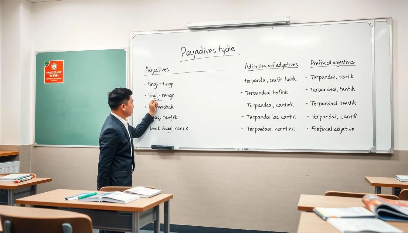 Jenis-Jenis Kata Sifat Berdasarkan Bentuknya (c) Ilustrasi AI