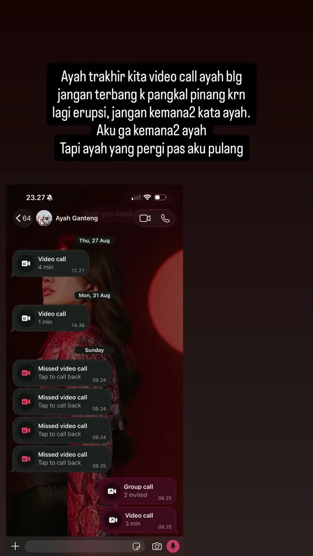 Berlliana Lovell Kenang Sang Ayah © instagram.com/berlliana.lovell