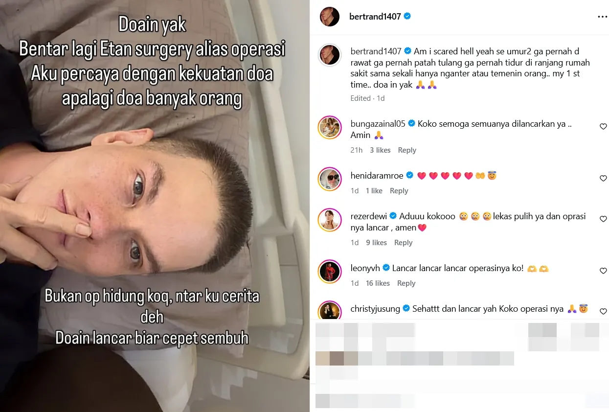 Betrand Antolin minta doa © instagram.com/bertrand1407
