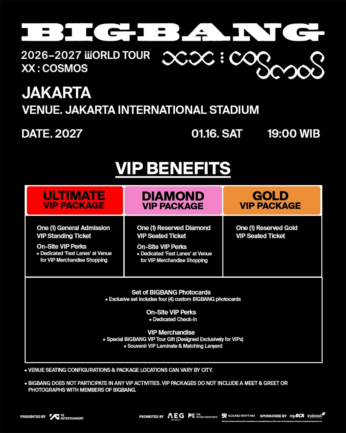 VIP Benefits Konser BIGBANG di Jakarta (credit: instagram.com/pkentertainment.id)
