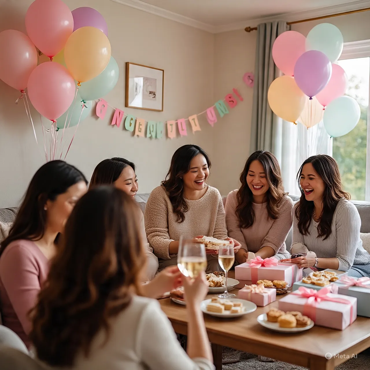 Jenis-Jenis Bridal Shower Caption yang Populer (c) Ilustrasi AI