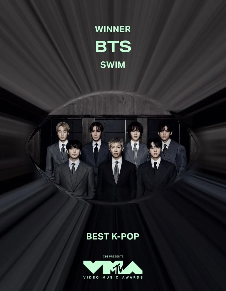 Kategori Best K-Pop yang dimenangkan BTS pada MTV VMA 2026. (dok. x.com/@bts_bighit)