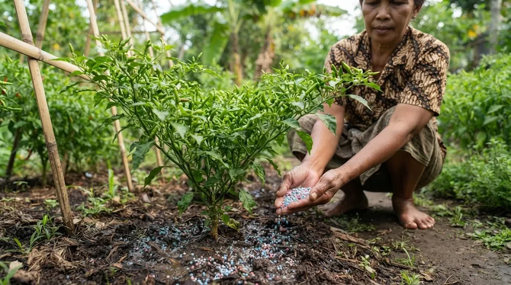 Nutrisi Tanaman Cabai. (AI Generated)