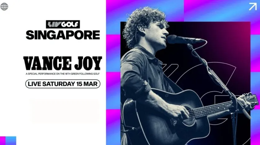 Saksikan Penampilan Spesial Vance Joy di Liv Golf Singapore 2026. (LIV Golf)