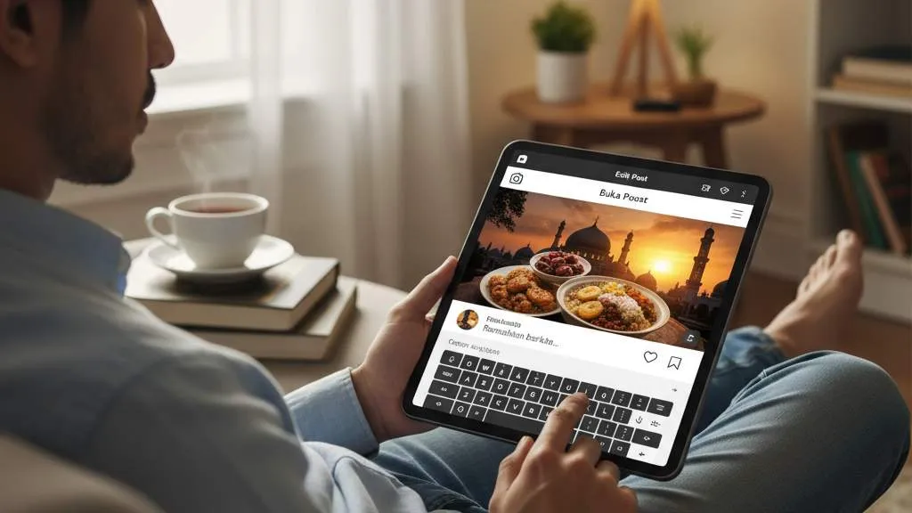 Tips Menggunakan Caption Aesthetic di Media Sosial (c) Ilustrasi AI