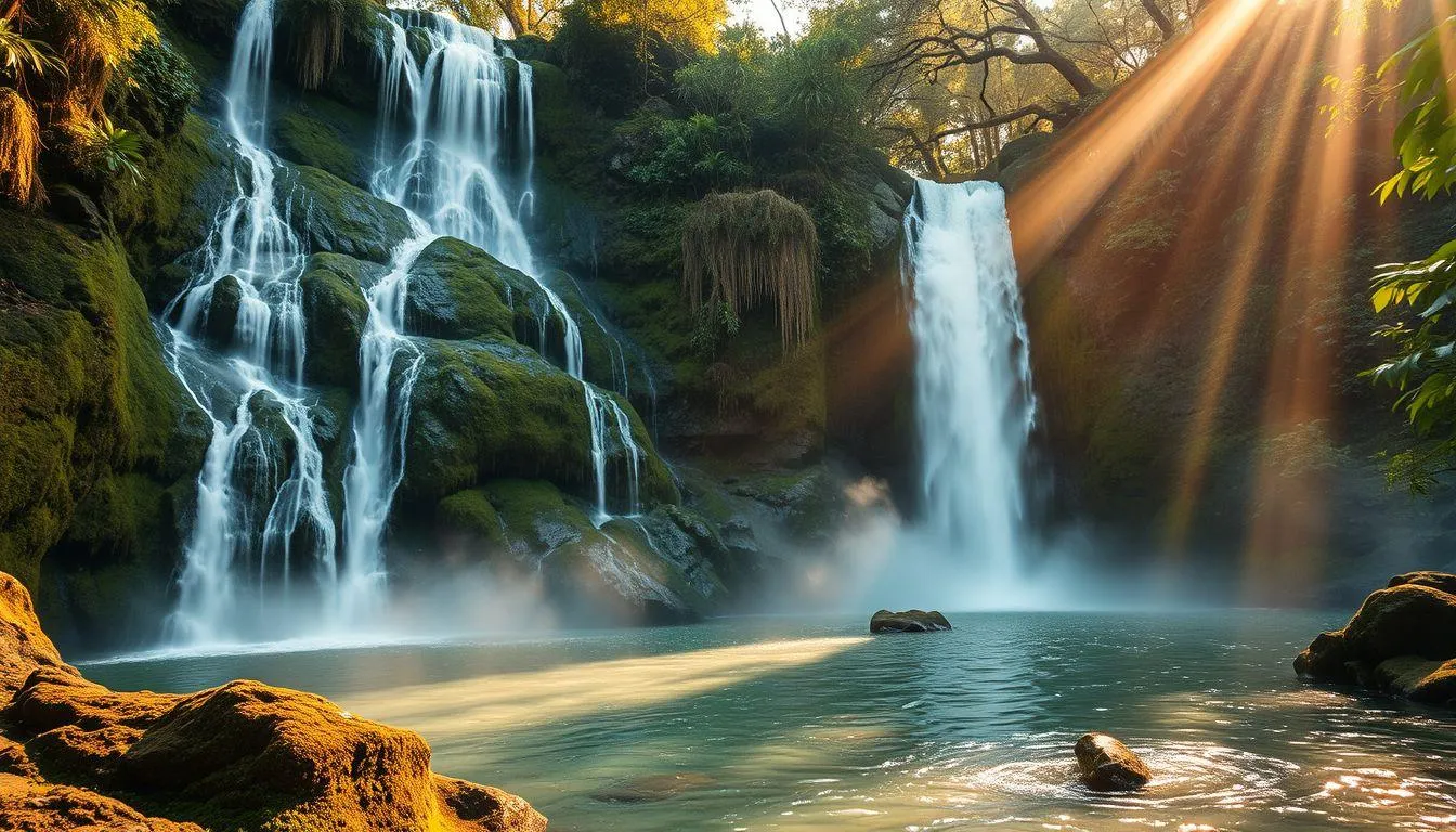 Pengertian dan Makna Caption Air Terjun (c) Ilustrasi AI