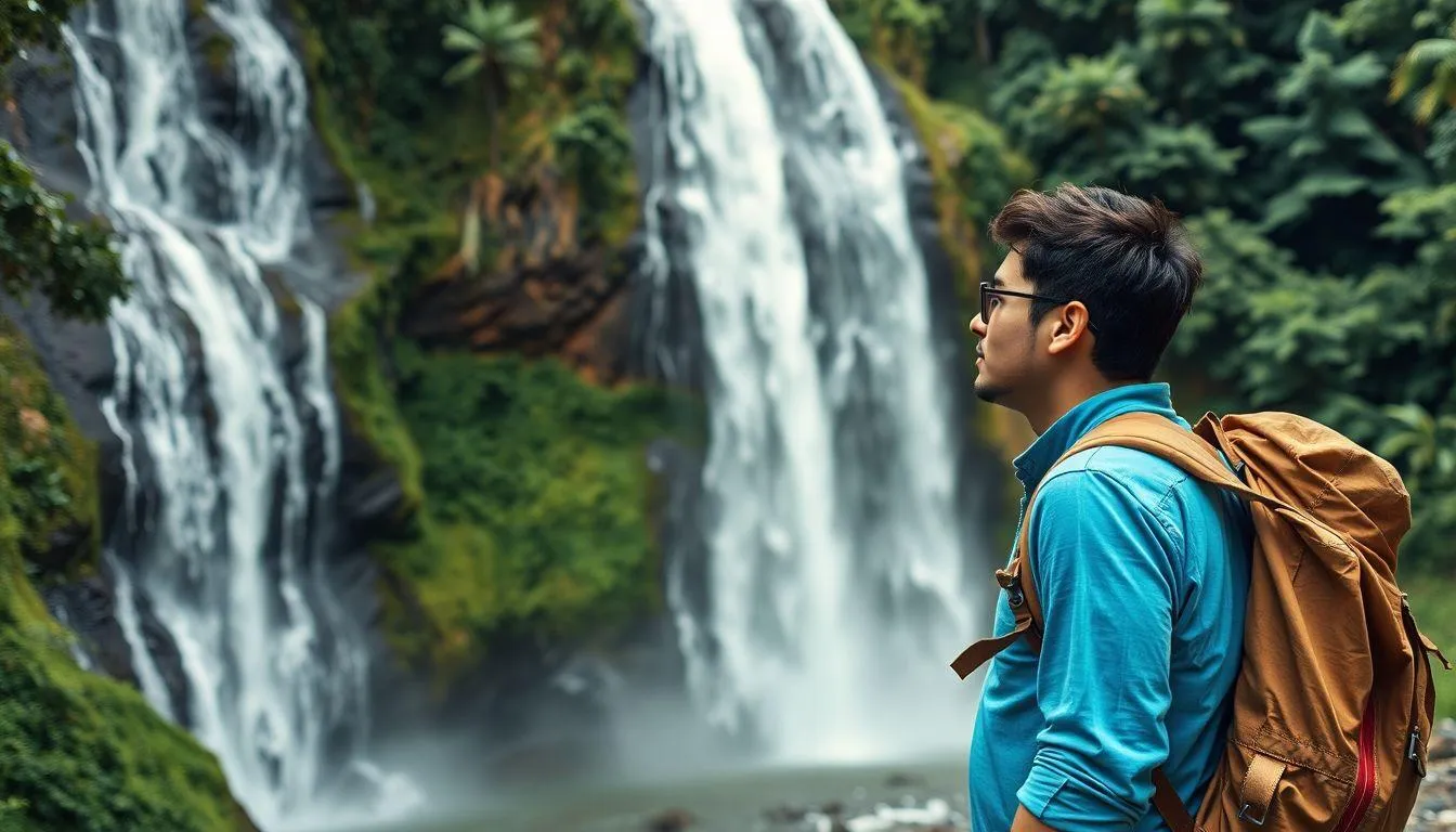 Caption Air Terjun Lucu untuk Solo Traveler (c) Ilustrasi AI