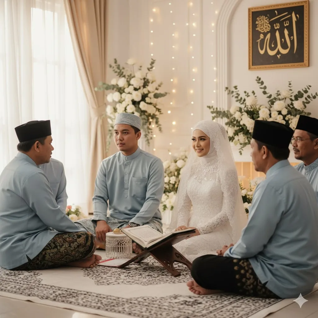 Contoh Caption Akad Nikah Populer dan Bermakna (c) Ilustrasi AI
