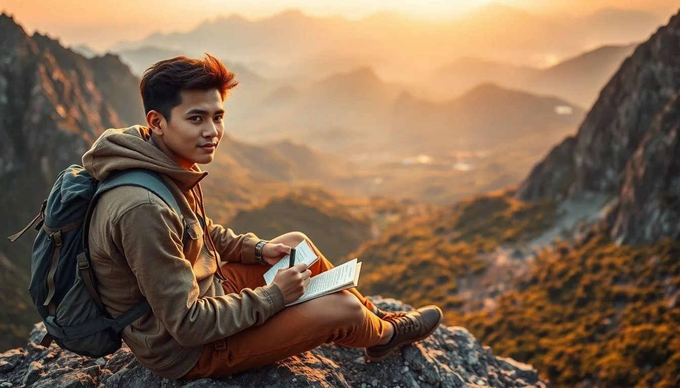 Tips Membuat Caption Anak Gunung yang Menarik (c) Ilustrasi AI