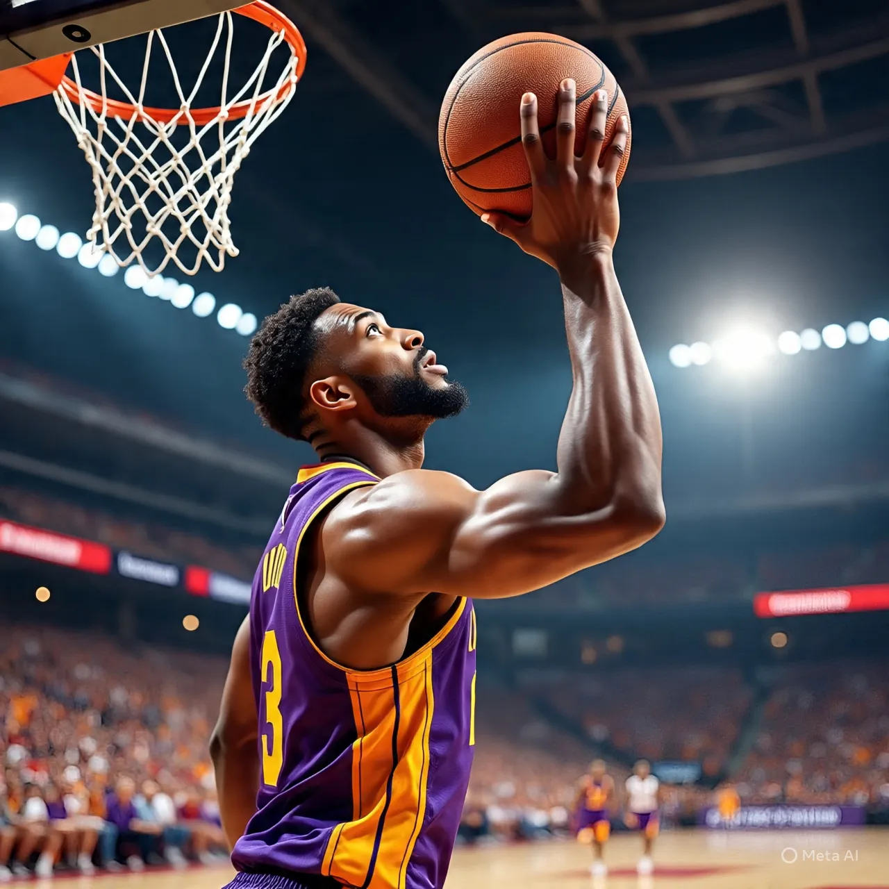 Caption Basket Motivasi dan Kerja Keras (c) Ilustrasi AI