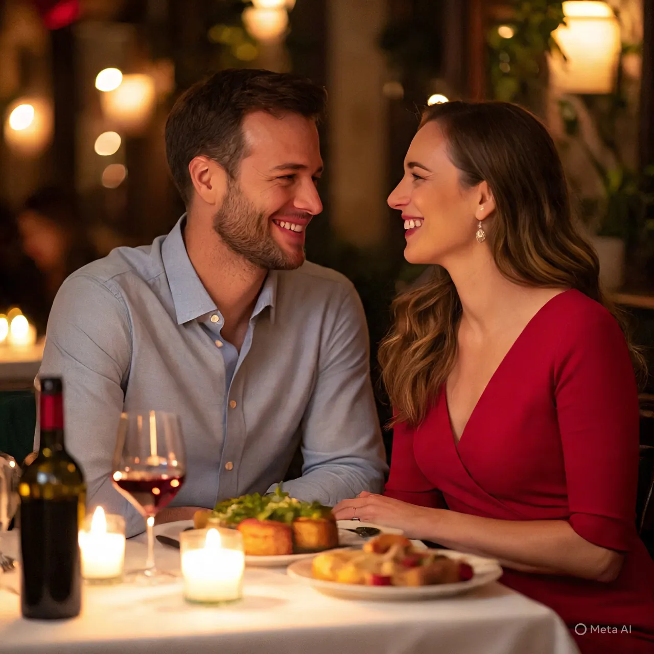 Caption Dinner Romantis untuk Pasangan (c) Ilustrasi AI