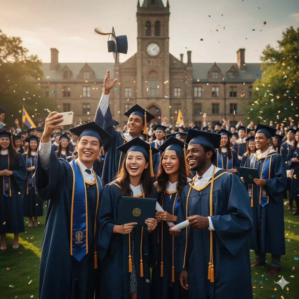 Jenis-Jenis Caption Graduation yang Populer (c) Ilustrasi AI