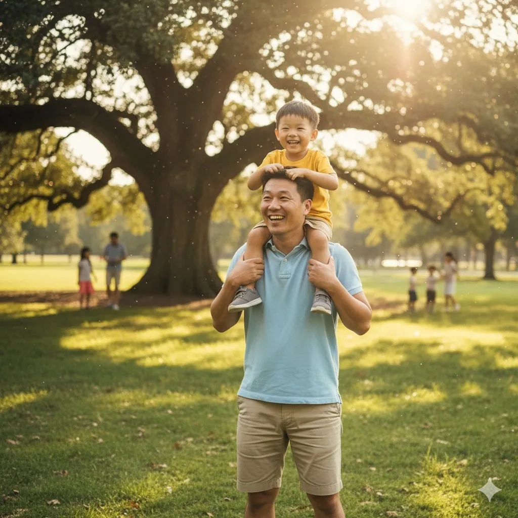 Peran Caption Hari Ayah dalam Media Sosial (c) Ilustrasi AI