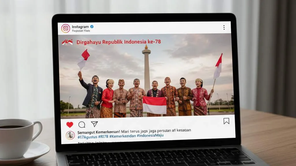 Dampak Positif Penggunaan Caption Hari Kemerdekaan Aesthetic (c) Ilustrasi AI