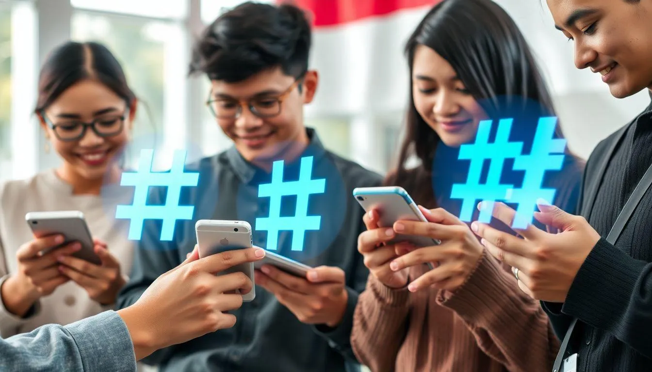 Penggunaan Hashtag dalam Caption Hari Sumpah Pemuda (c) Ilustrasi AI