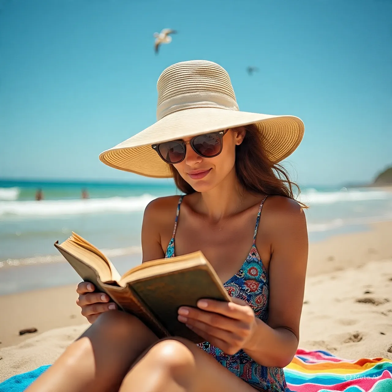 Tips Menulis Caption Healing di Pantai yang Menyentuh (c) Ilustrasi AI
