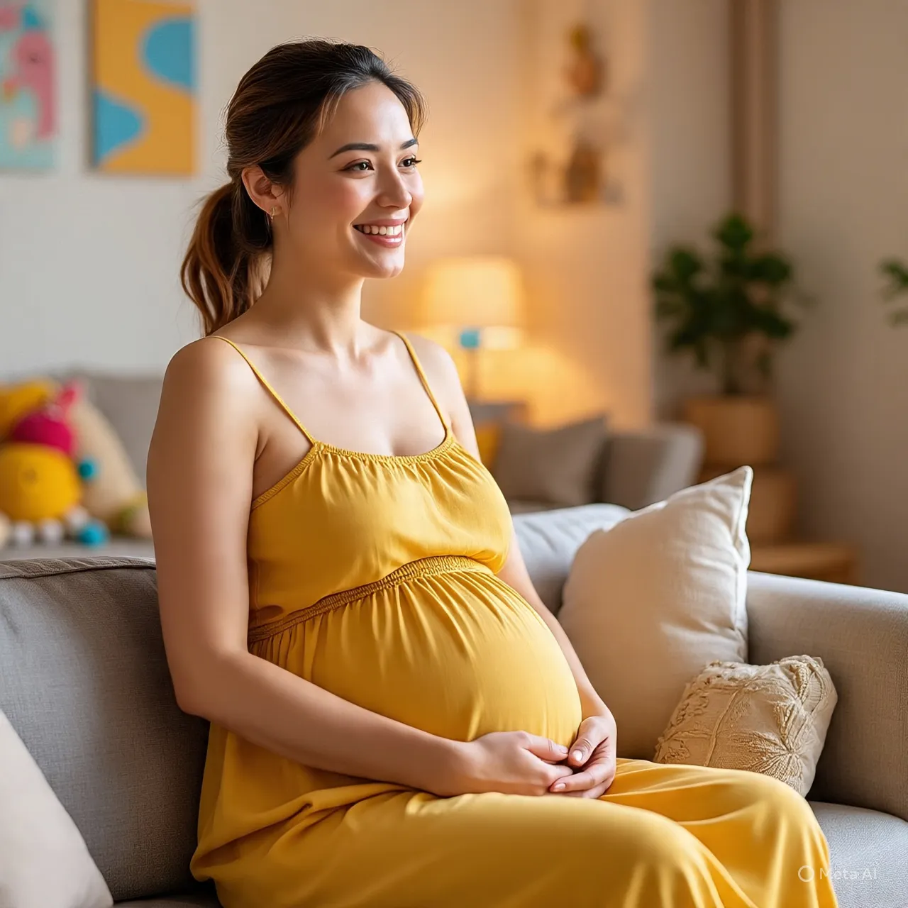 Pengertian dan Manfaat Caption Ibu Hamil Lucu (c) Ilustrasi AI