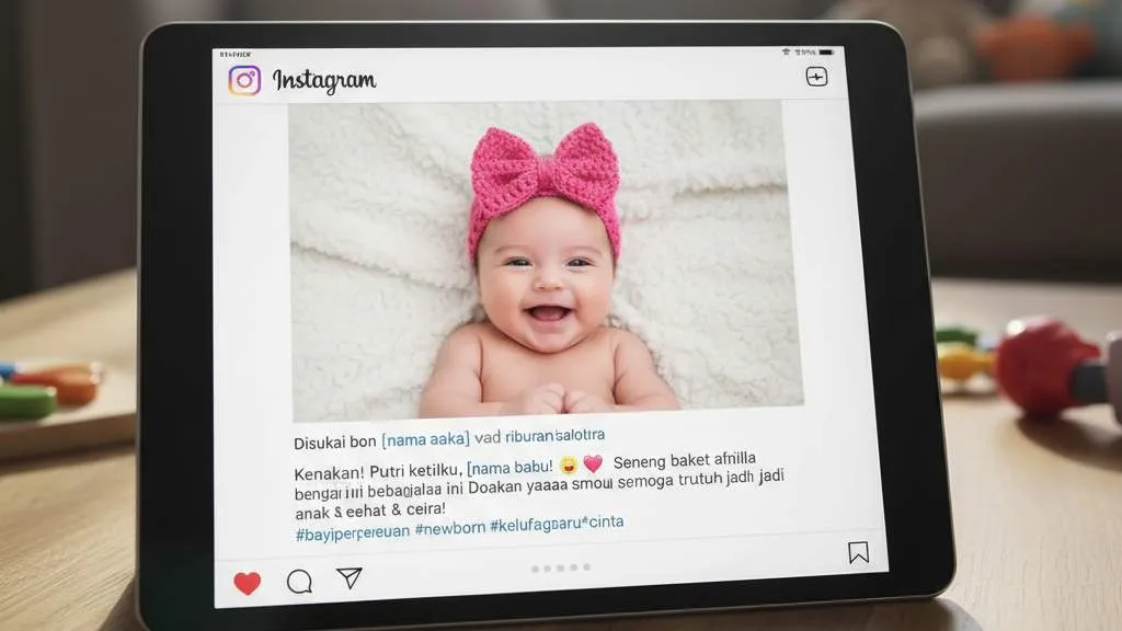 Pengertian dan Makna Caption IG Bayi Perempuan (c) Ilustrasi AI