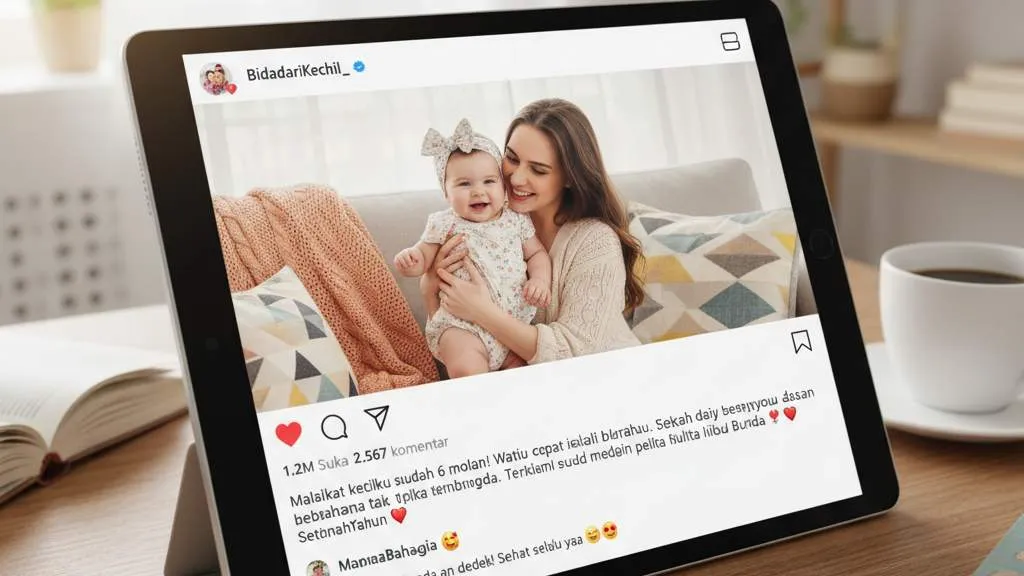 Jenis-Jenis Caption IG Bayi Perempuan yang Populer (c) Ilustrasi AI