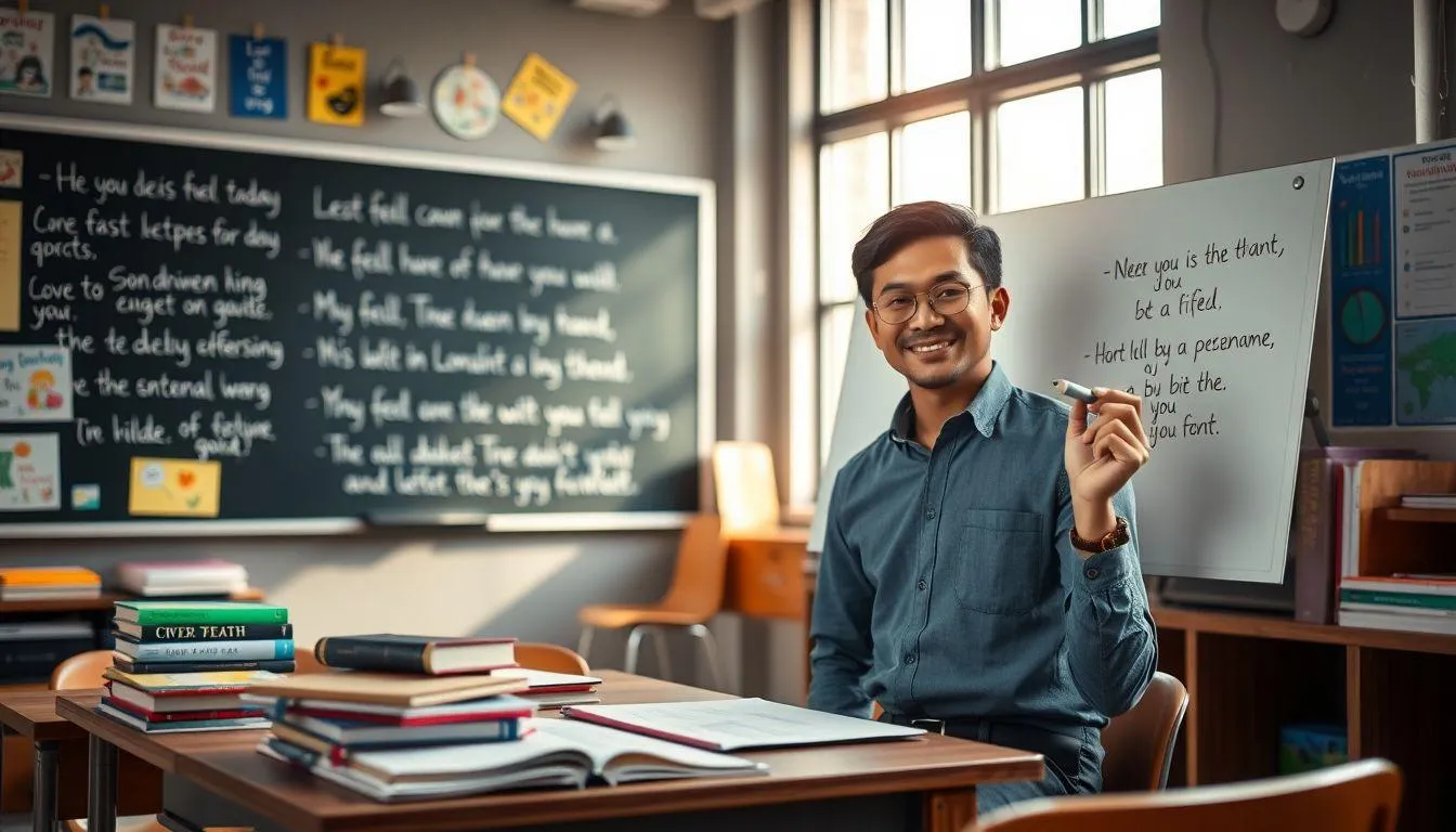 Tips Membuat Caption IG Hari Guru yang Menyentuh (c) Ilustrasi AI