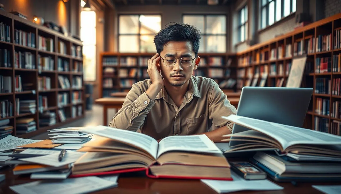 Contoh Caption IG Mahasiswa Akhir Berdasarkan Situasi (c) Ilustrasi AI