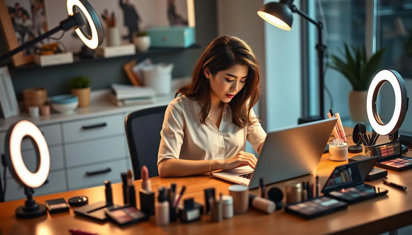 Tips Menulis Caption IG Makeup yang Engaging (c) Ilustrasi AI