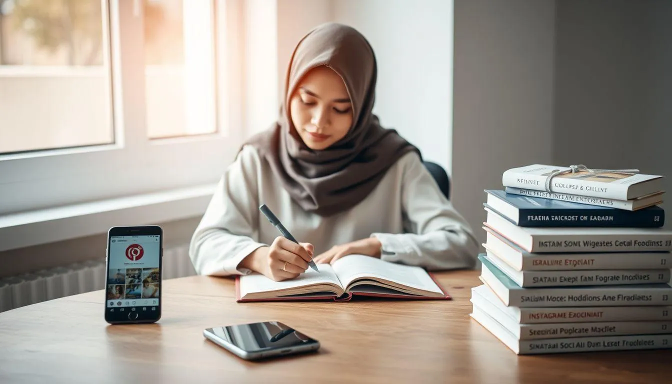 Etika dan Adab dalam Membuat Caption IG Menuju Halal (c) Ilustrasi AI